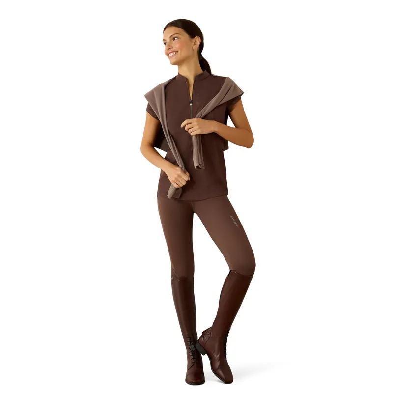 Ariat Breathe 1/2 Zip Baselayer in Pommel Brown-2