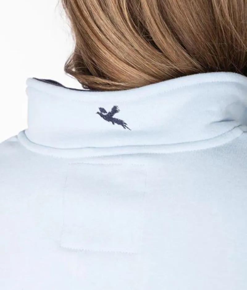 Rydale Byland Cow Sweatshirt in Soft Blue/White/Navy-3