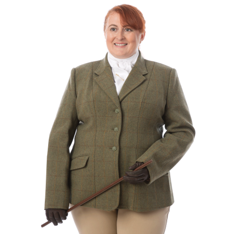 Equetech Claydon Tweed Riding Jacket in Green-4