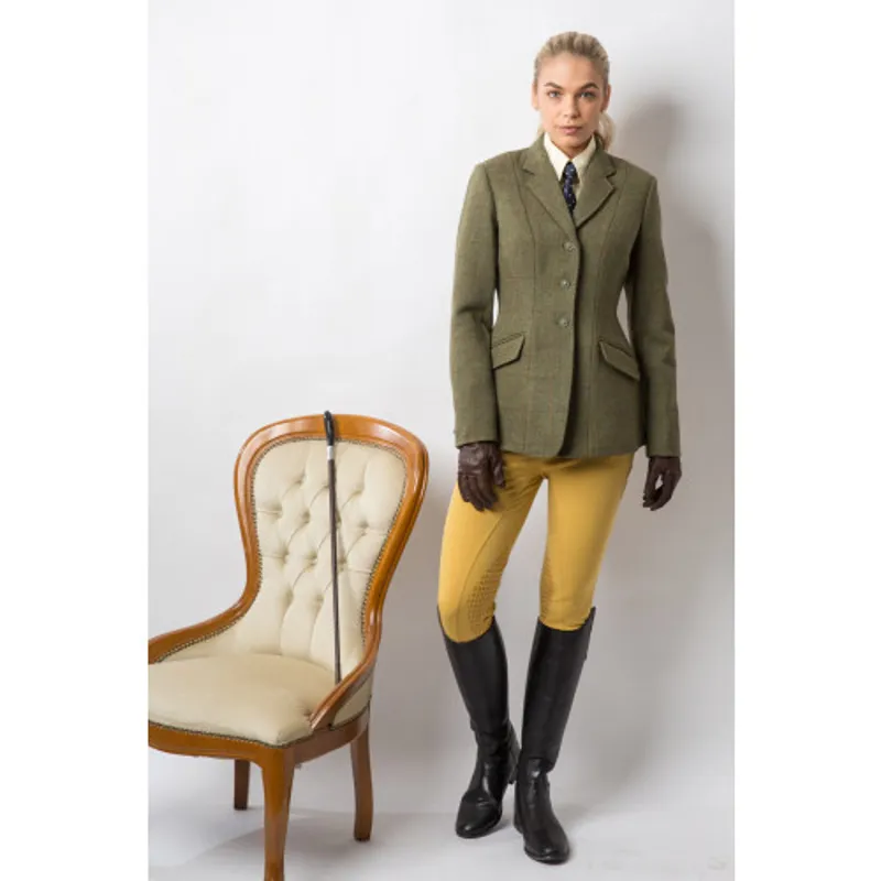 Equetech Claydon Tweed Riding Jacket in Green-5
