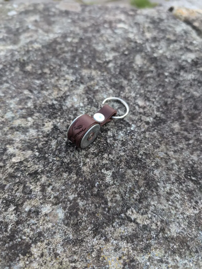 Shotgun Cartridge Keyring Dark Brown By J Boult-3