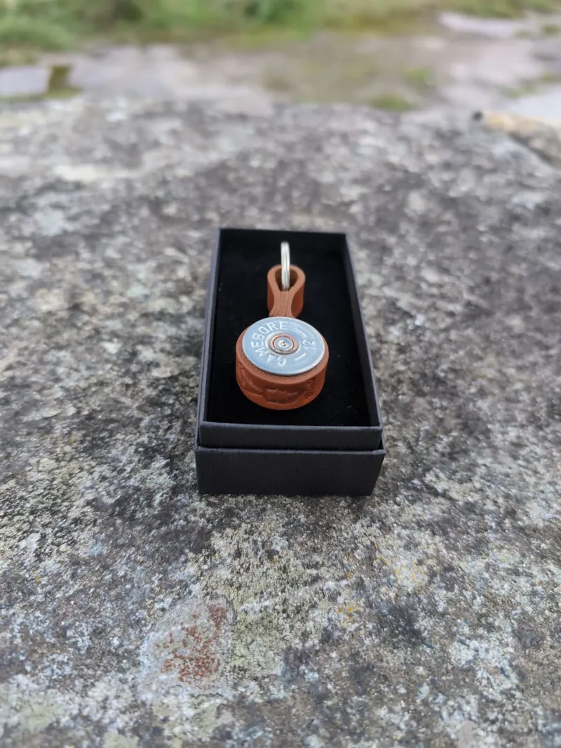 Shotgun Cartridge Keyring Light Brown by J Boult-2