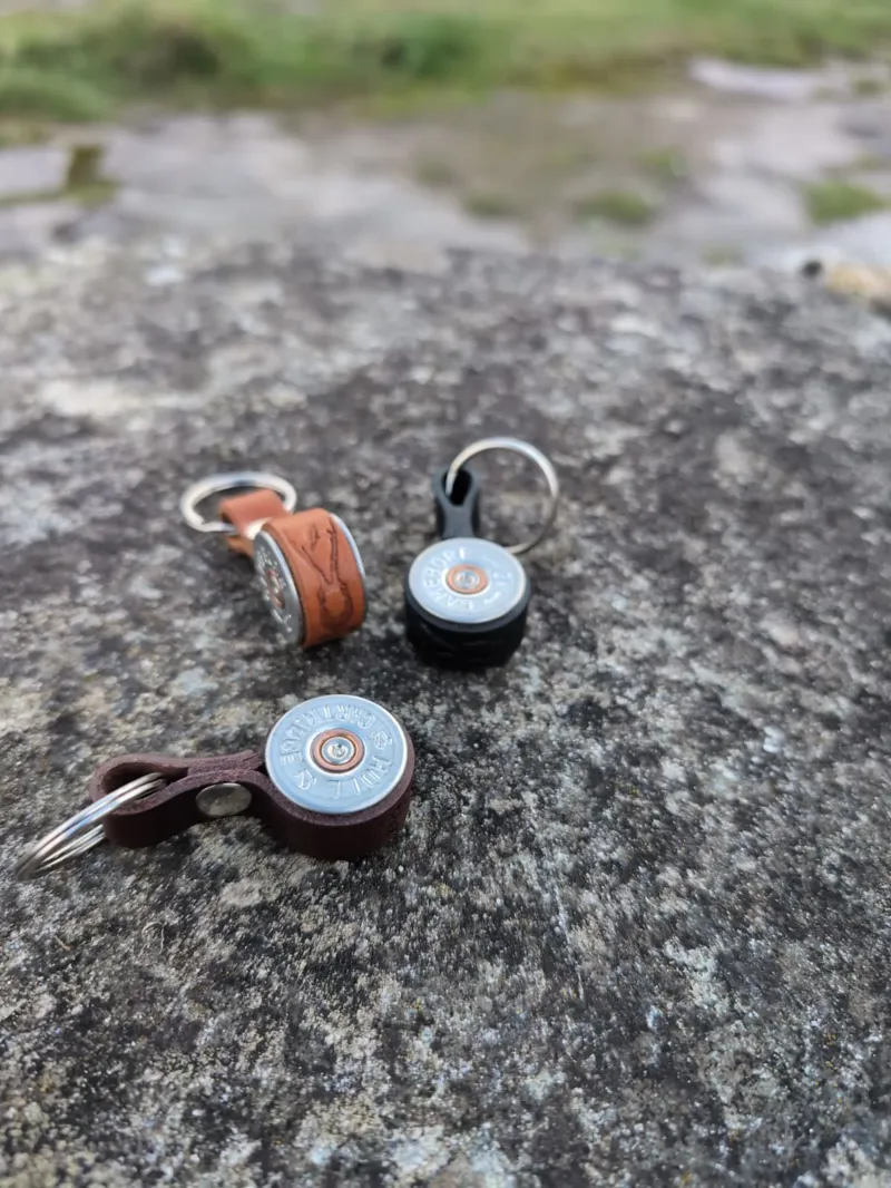 Shotgun Cartridge Keyring Light Brown by J Boult-3