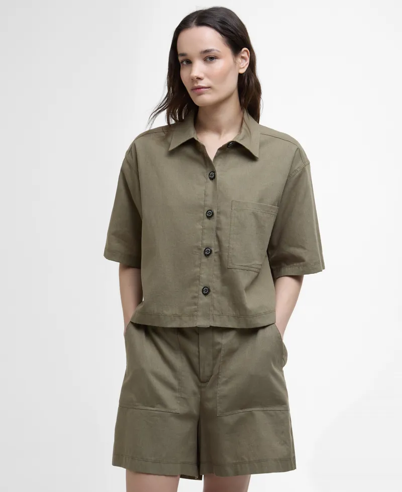 Barbour Cary Shirt in Dusky Green-1