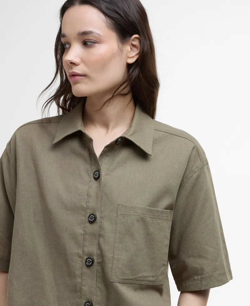 Barbour Cary Shirt in Dusky Green-3