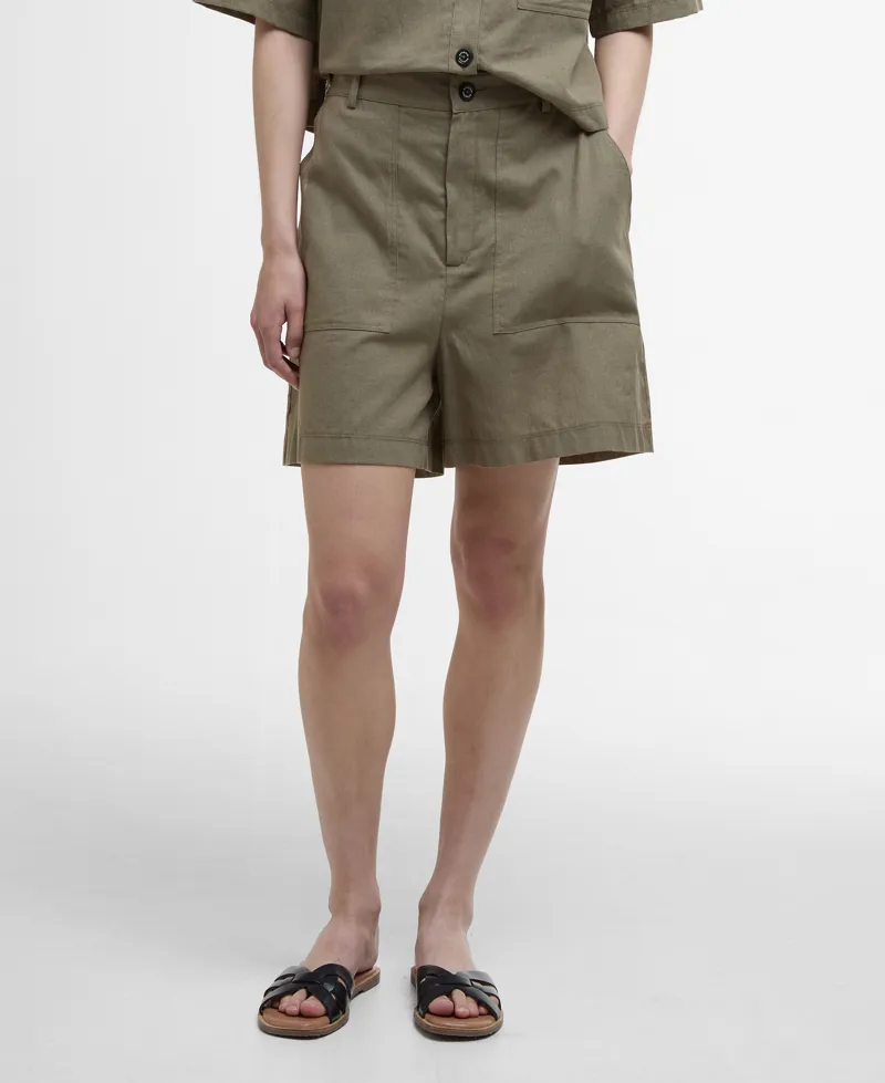 Barbour Cary Shorts in Dusky Green-2