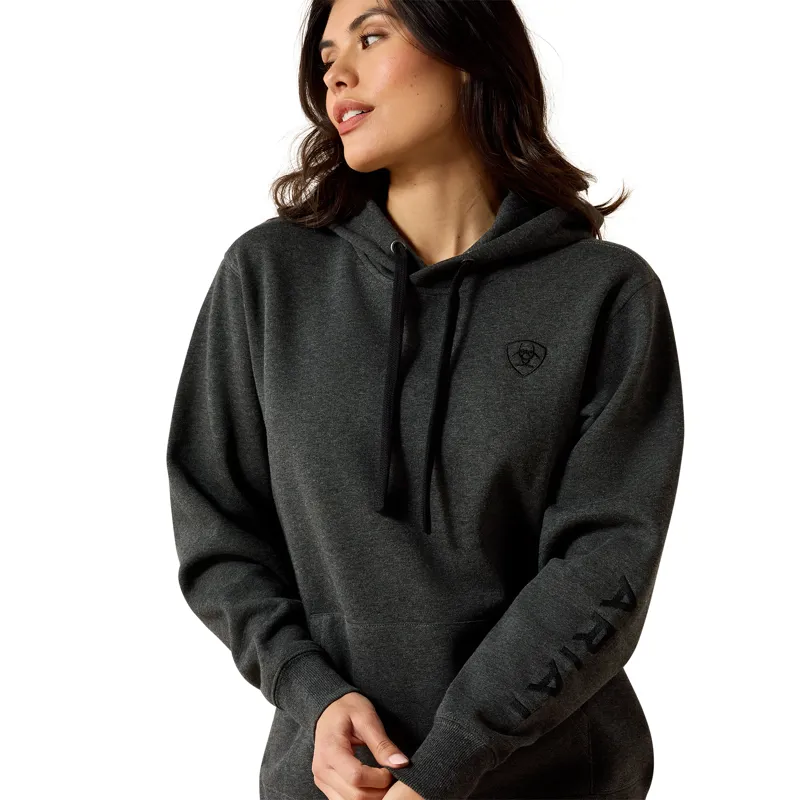 Ariat Logo 2.0 Hoodie in Charcoal Heather-3