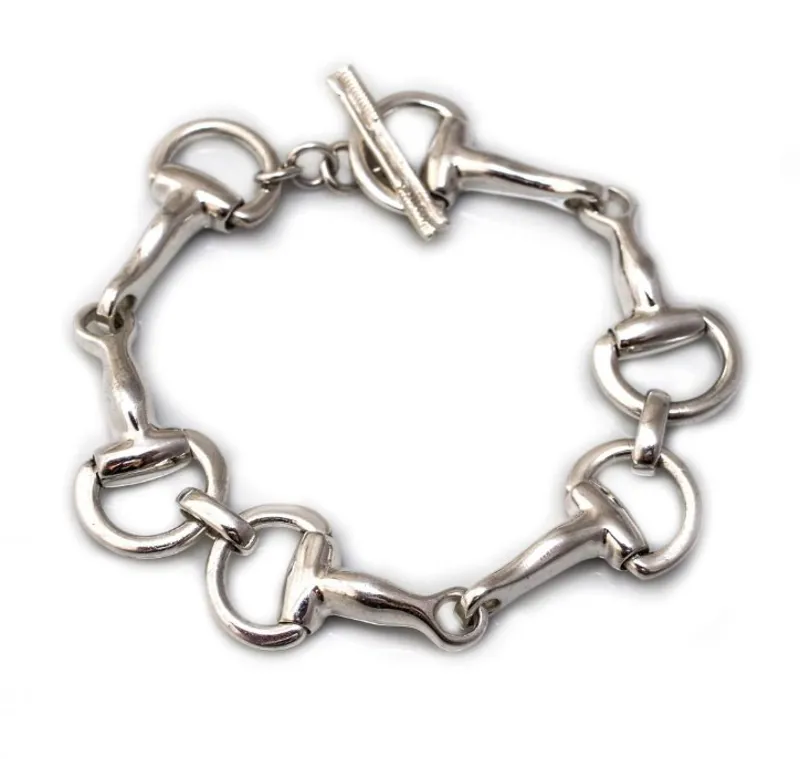 Hiho Classic Sterling Silver Snaffle Bracelet