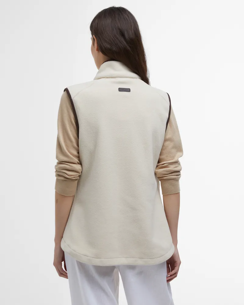 Barbour Colton Fleece Gilet in Pearl-2