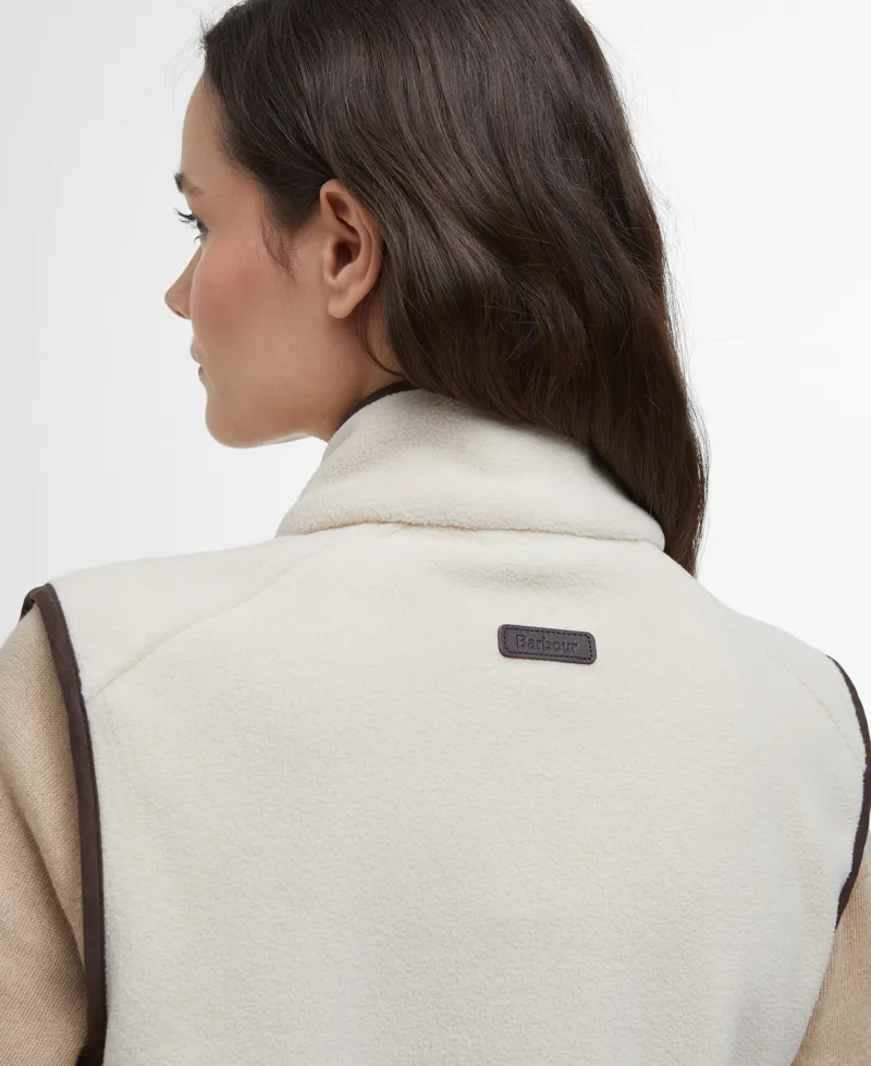 Barbour Colton Fleece Gilet in Pearl-5