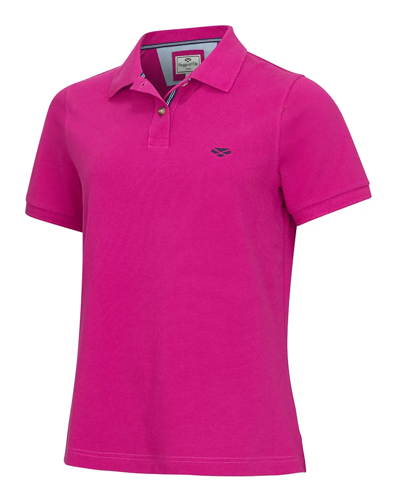 Hoggs of Fife Cora Pique Polo in Berry