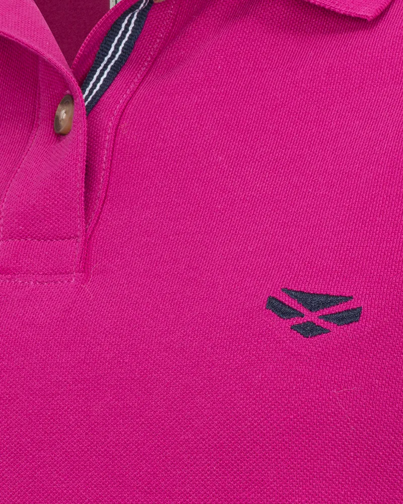 Hoggs of Fife Cora Pique Polo in Berry-3