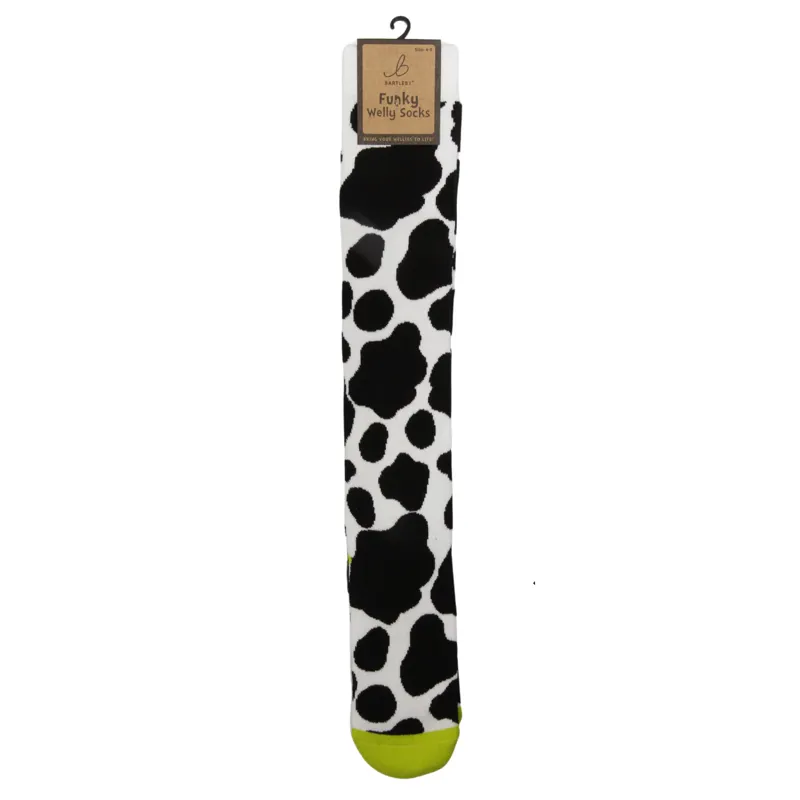 Bartleby Funky Cow Print Welly Socks