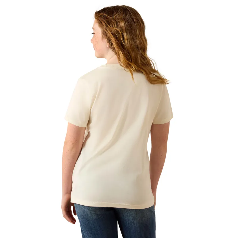 Ariat Youth Cowgirl Vibes T-shirt in Natural-2