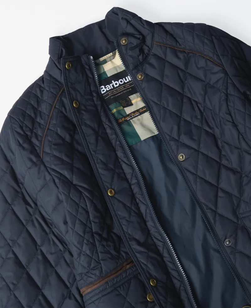 Barbour Crawford Cavalry Quilt in Dark Navy-6