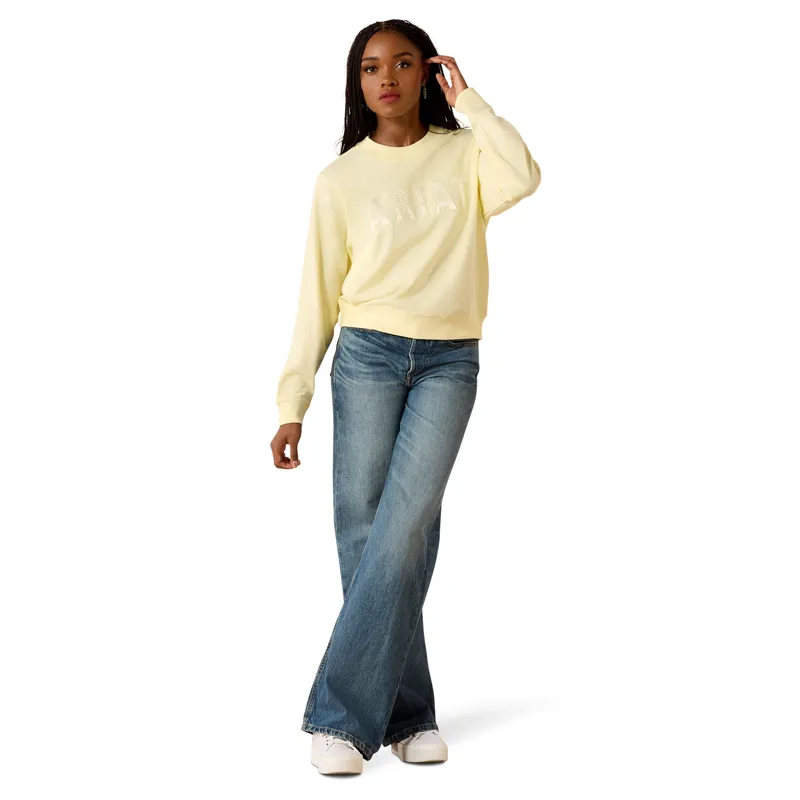 Ariat Essential Crew Sweatshirt in Pear Sorbet-1