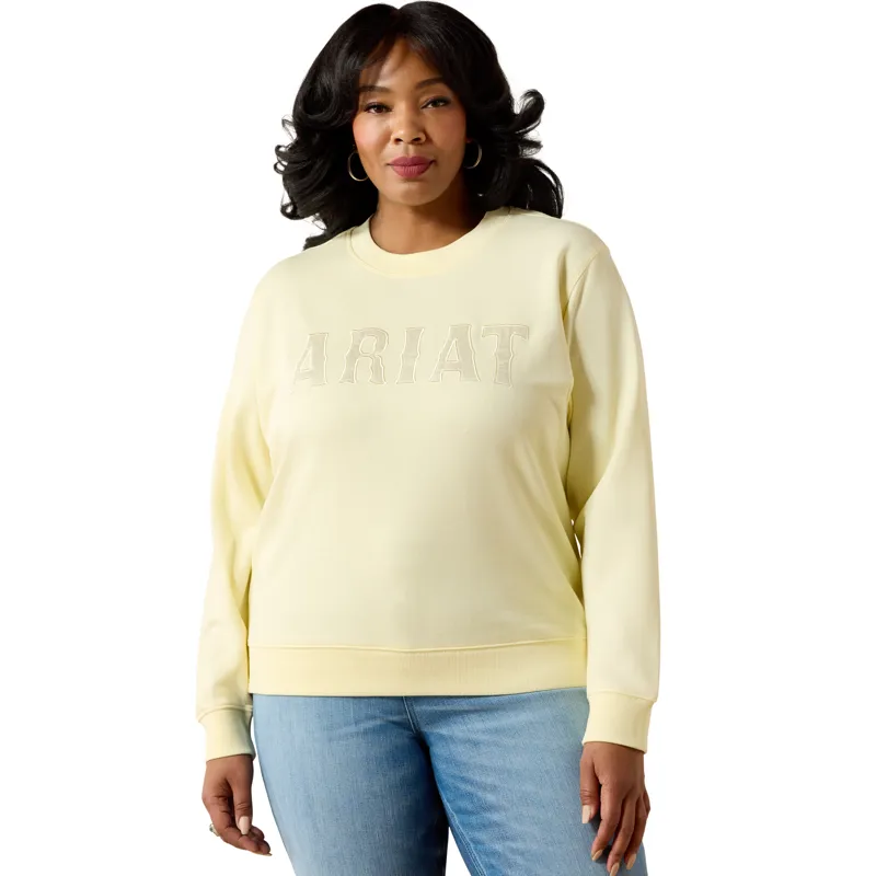 Ariat Essential Crew Sweatshirt in Pear Sorbet-2