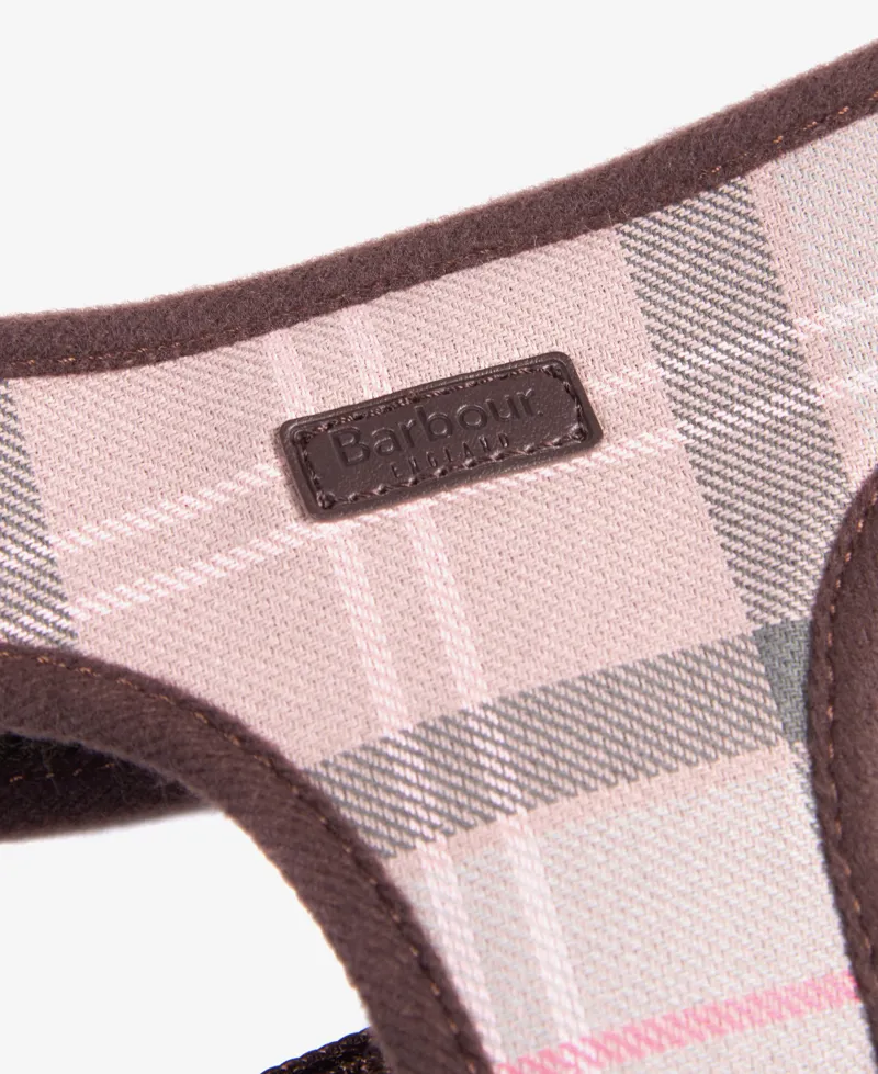 Barbour Tartan Dog Harness in Pink-2