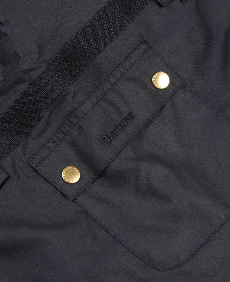 Barbour 2 in 1 Wax Dog Coat in Black-2