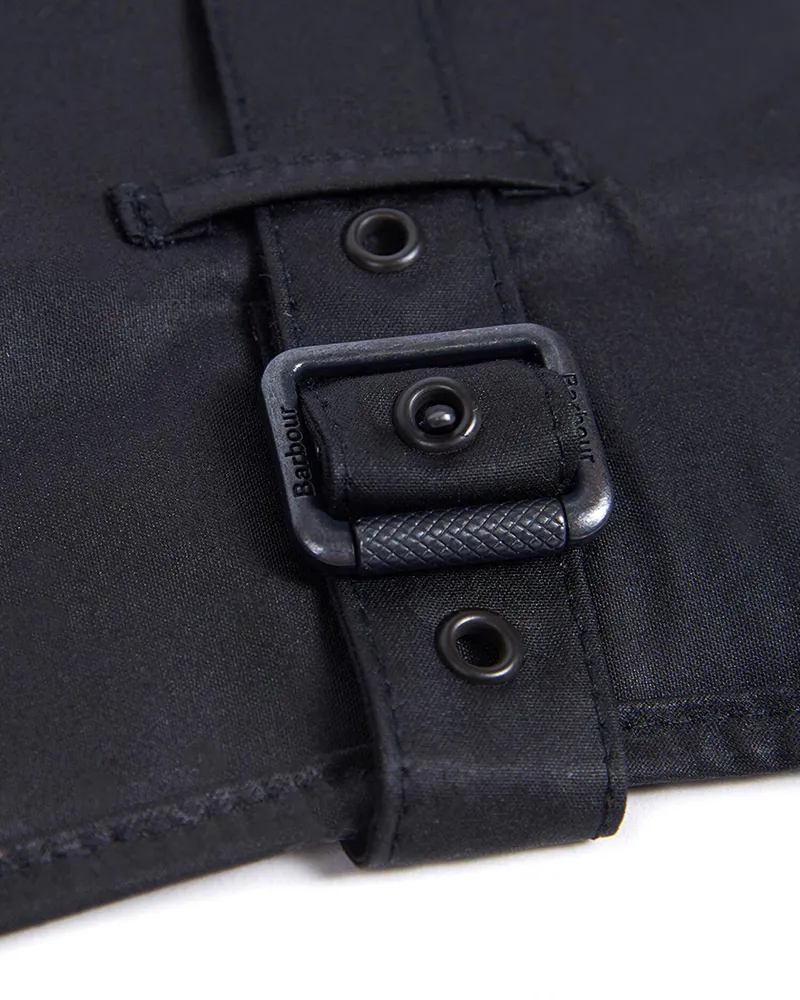 Barbour Dog Coat Matt Wax in Black-5