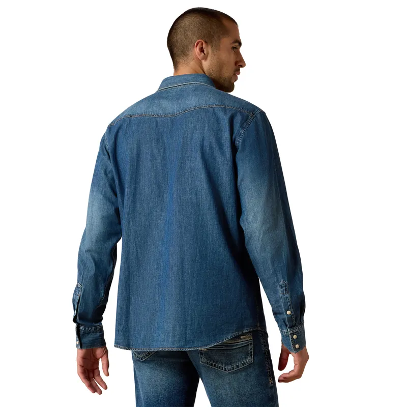 Ariat Denim Retro Fit Shirt in Stone-2