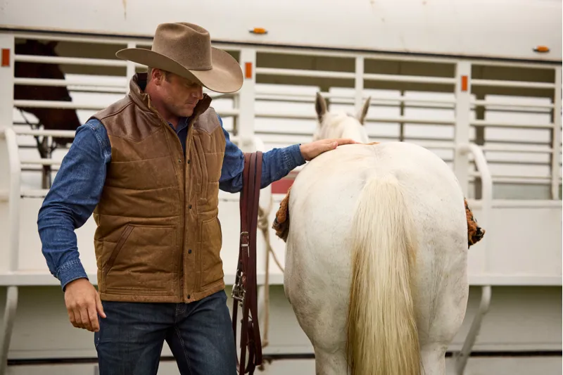 Ariat Denim Retro Fit Shirt in Stone-6