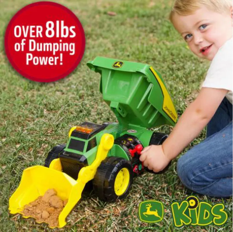 John Deere 2 in 1 Dig a Rig Motorised Dump Truck and Front Loader-1