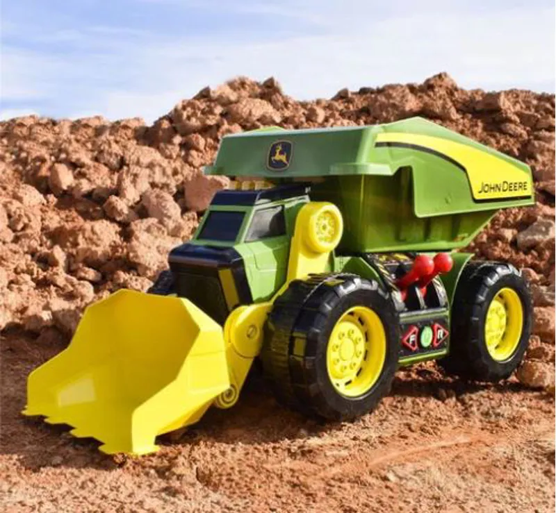 John Deere 2 in 1 Dig a Rig Motorised Dump Truck and Front Loader-6