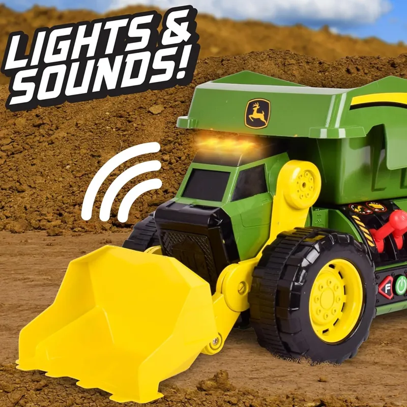 John Deere 2 in 1 Dig a Rig Motorised Dump Truck and Front Loader-2