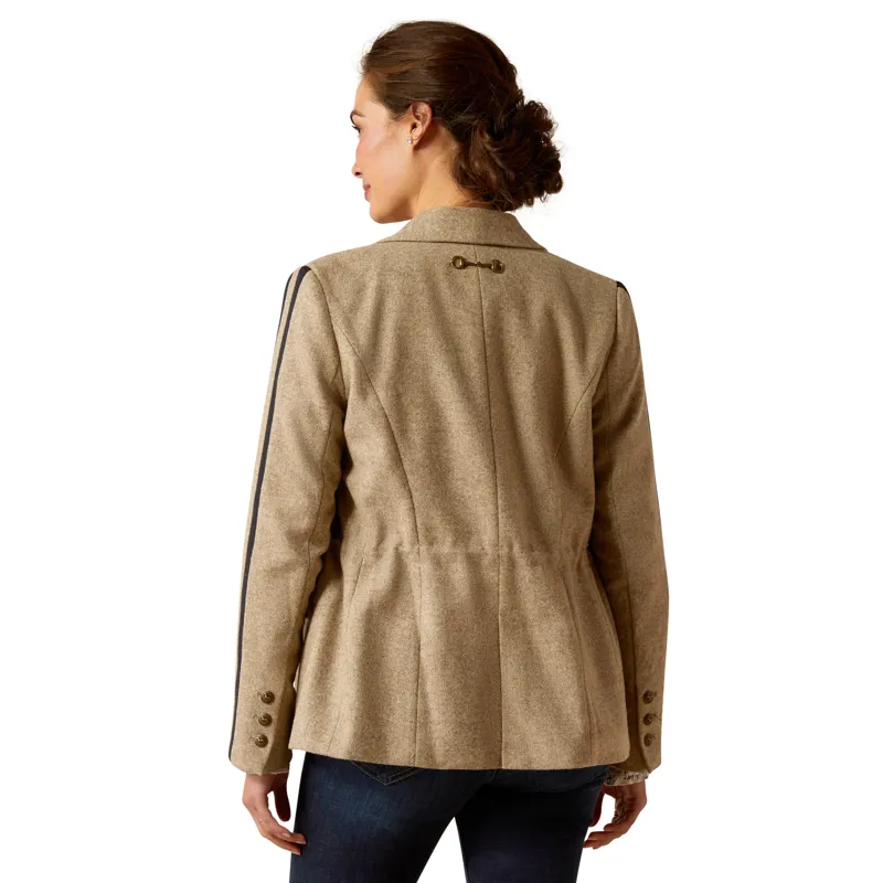 Ariat Dornie Wool Blazer in Camel Herringbone-2