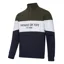 Hoggs of Fife Dumfries 1888 1/4 Zip Sweatshirt in Forest White and Navy