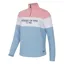 Hoggs of Fife Dumfries 1888 1/4 Zip Sweatshirt in Pink White and Blue