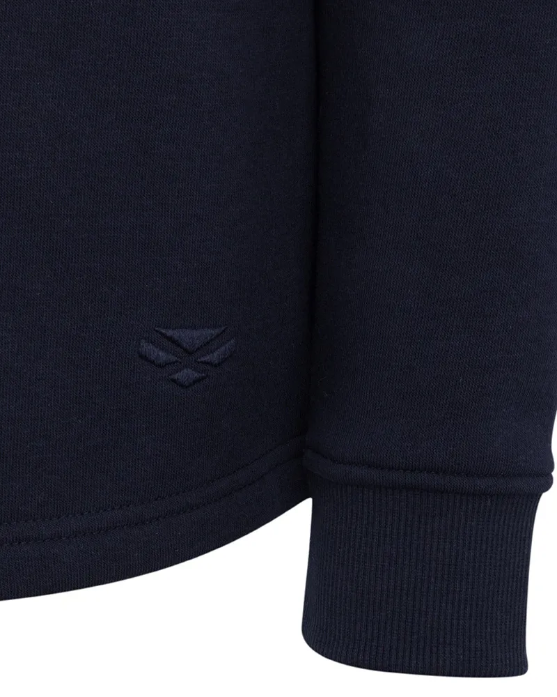 Hoggs of Fife Junior Dumfries 1888 1/4 Zip Sweatshirt in Forest White and Navy-2