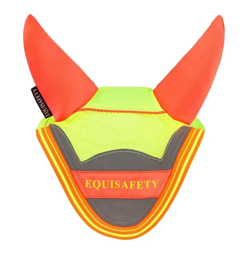 Equisafety Hi Vis Acoustic Horse Ears in Yellow/Orange