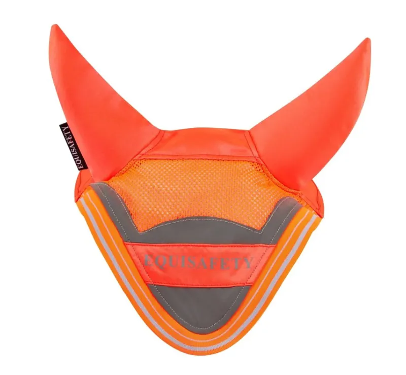 Equisafety Hi Vis Acoustic Horse Ears in Orange