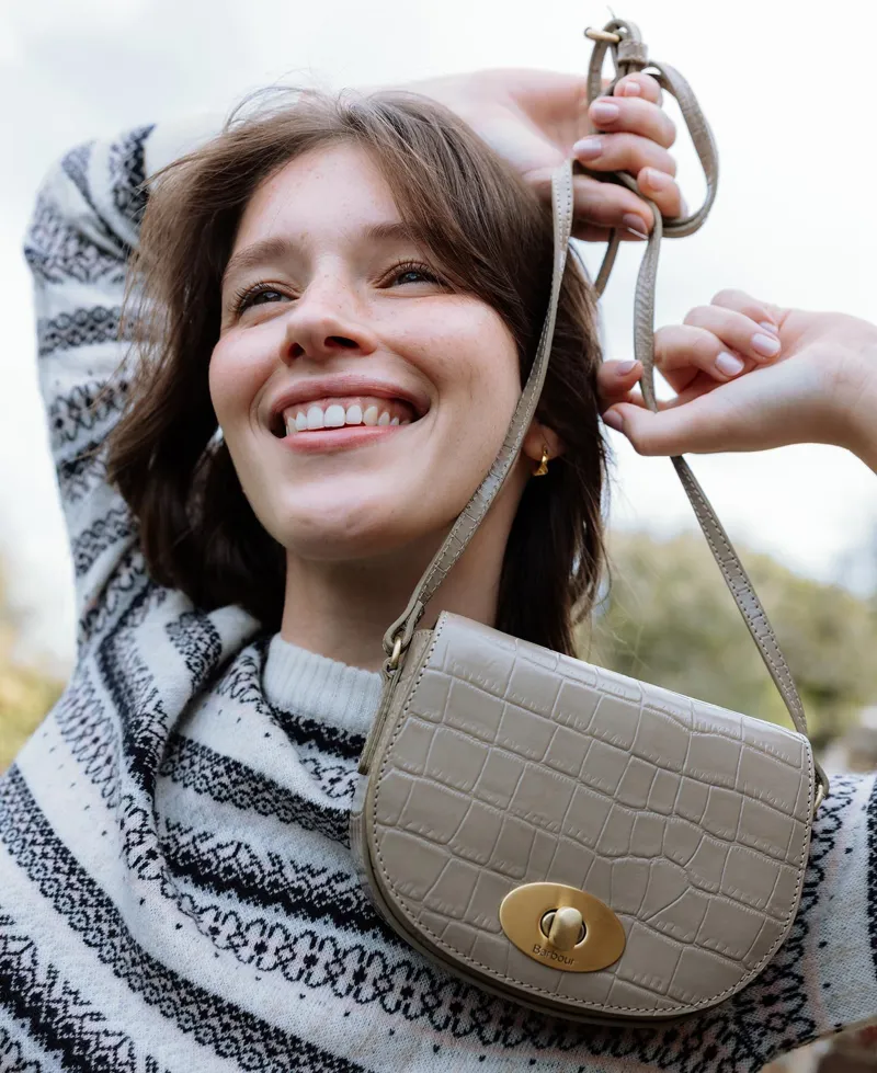 Barbour Eilein Saddle Bag in Honey-6