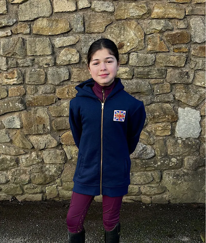 Equestre Co Elite Zip Hoodie in Navy