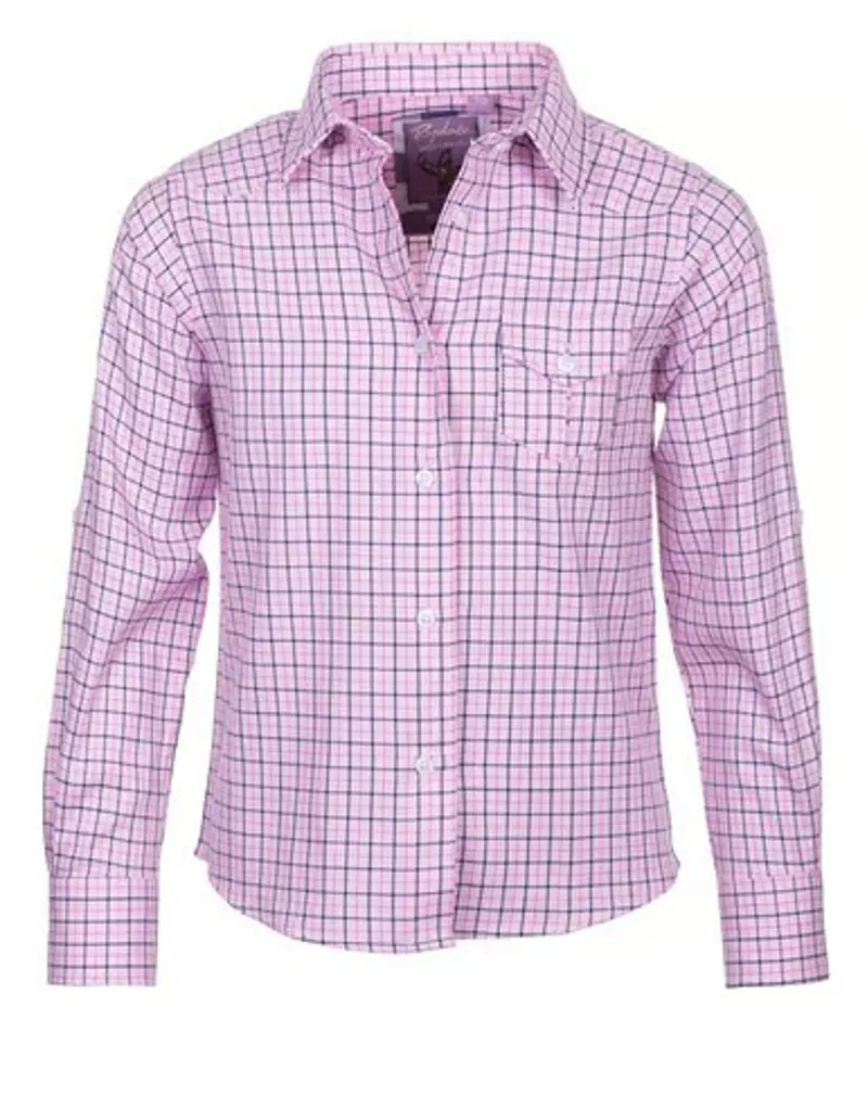 Rydale Junior Ellie II Check Country Shirt in Pink