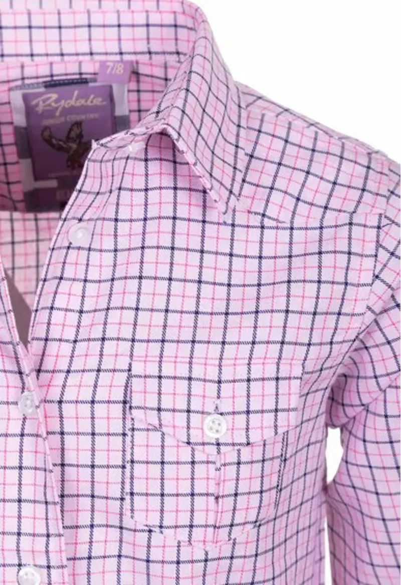 Rydale Junior Ellie II Check Country Shirt in Pink-3