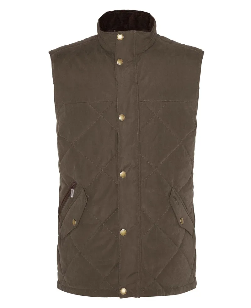 Barbour Elter Quilted Gilet in Olive