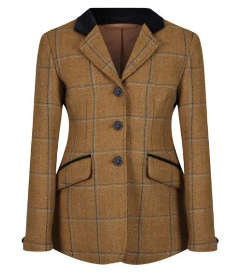 Equetech Studham Deluxe Tweed Jacket in Biscuit