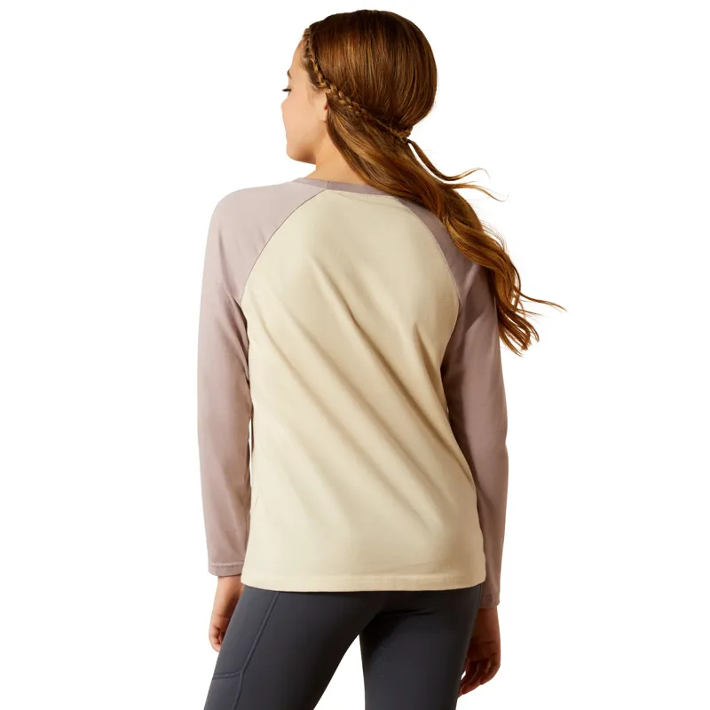 Ariat Pony Script Baseball T-Shirt - Purple Dove Heather-2