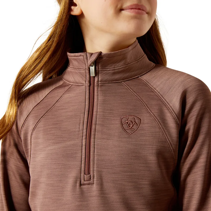 AriatTEK Youth Team 1/2 Zip Sweatshirt in Twilight Mauve-2