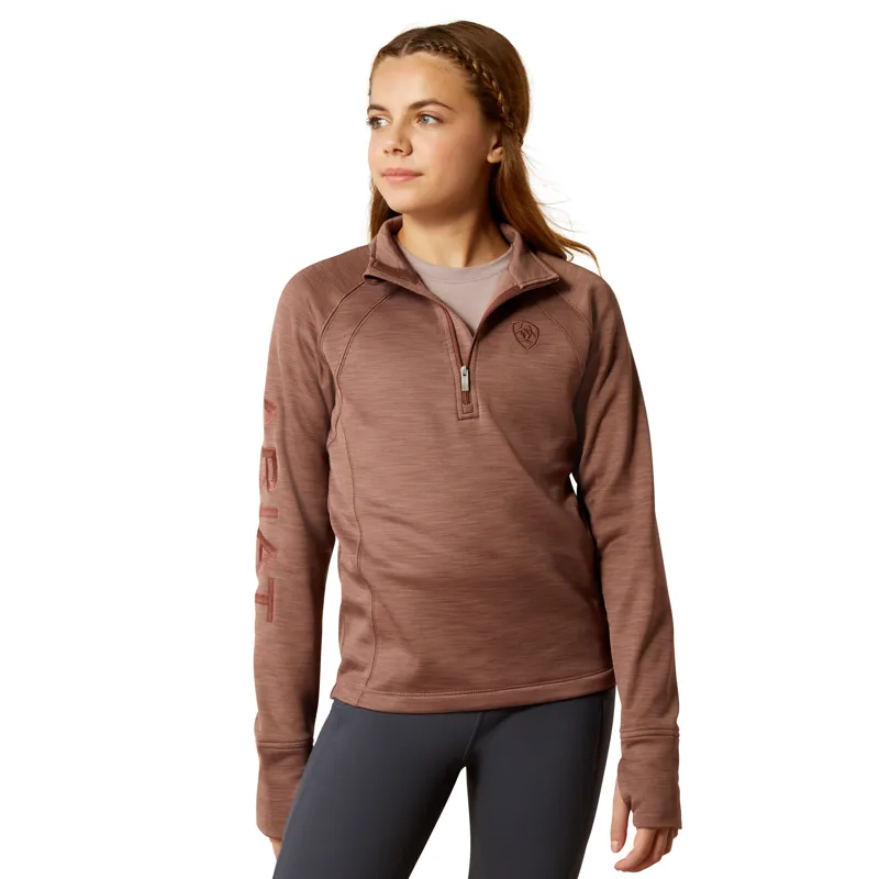 AriatTEK Youth Team 1/2 Zip Sweatshirt in Twilight Mauve