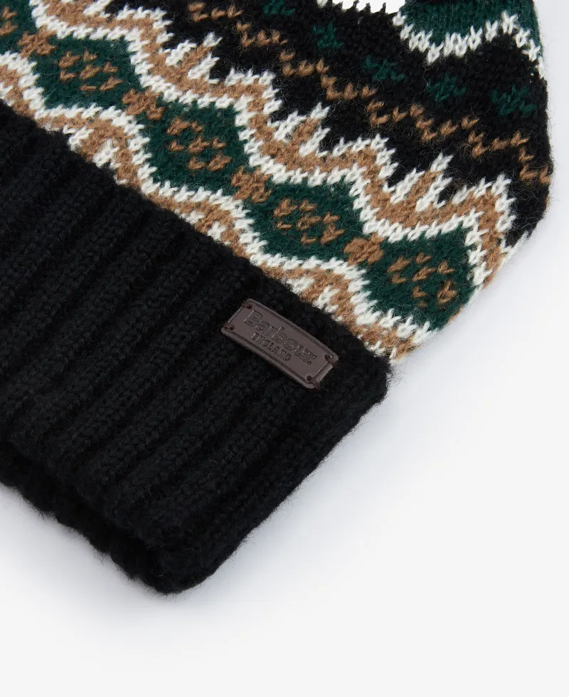 Barbour Fairilse Beanie in Green Loch-1