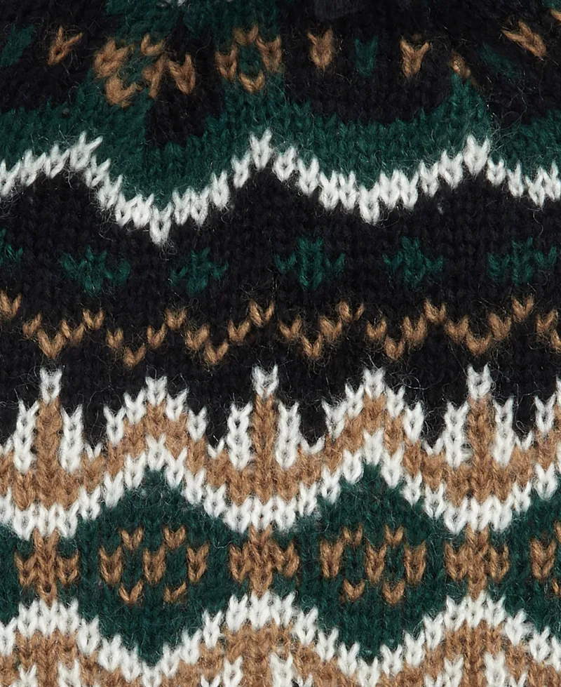 Barbour Fairilse Beanie in Green Loch-2