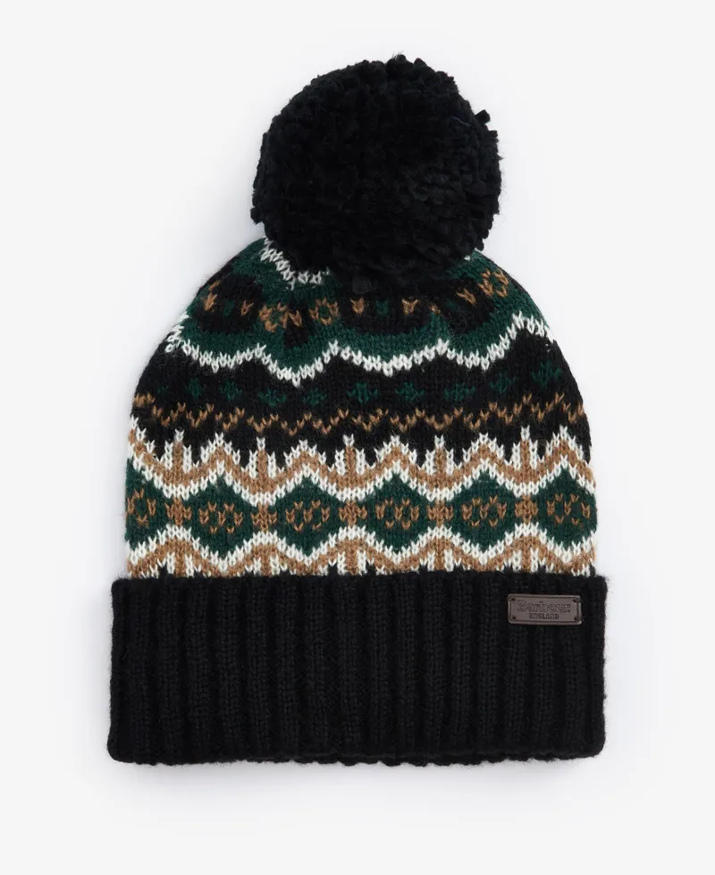 Barbour Fairilse Beanie in Green Loch