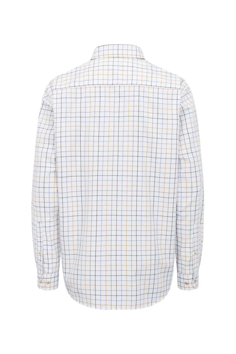 Hoggs of Fife Fernie Bamboo Shirt in Blue Green and Gold-1