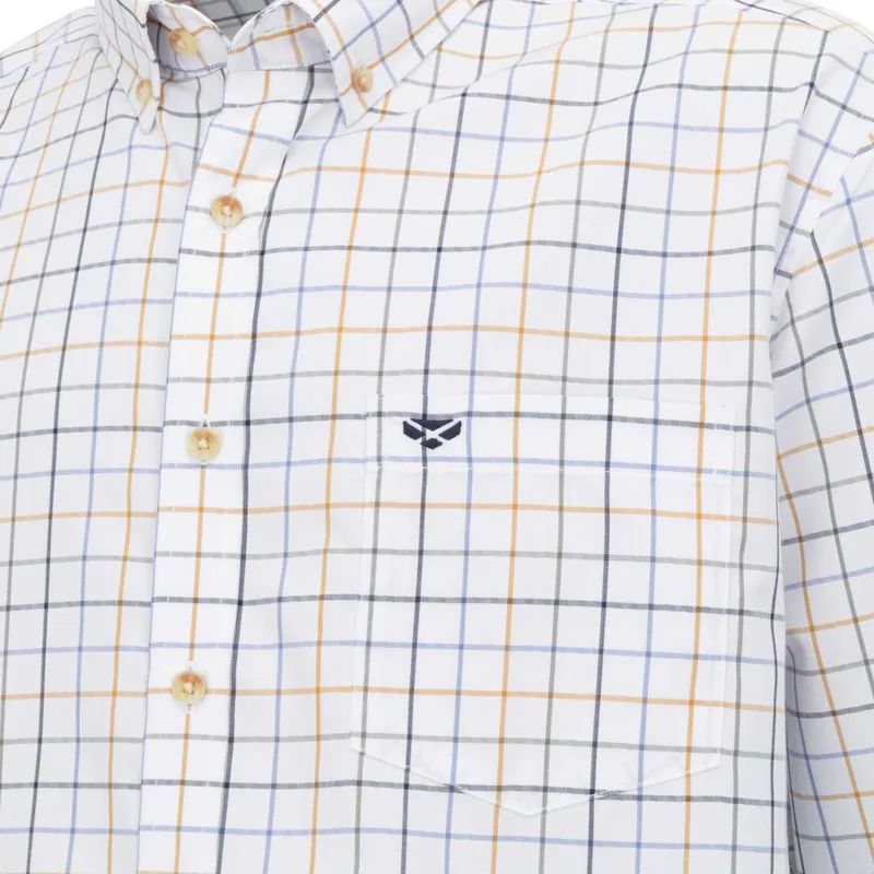 Hoggs of Fife Fernie Bamboo Shirt in Blue Green and Gold-2