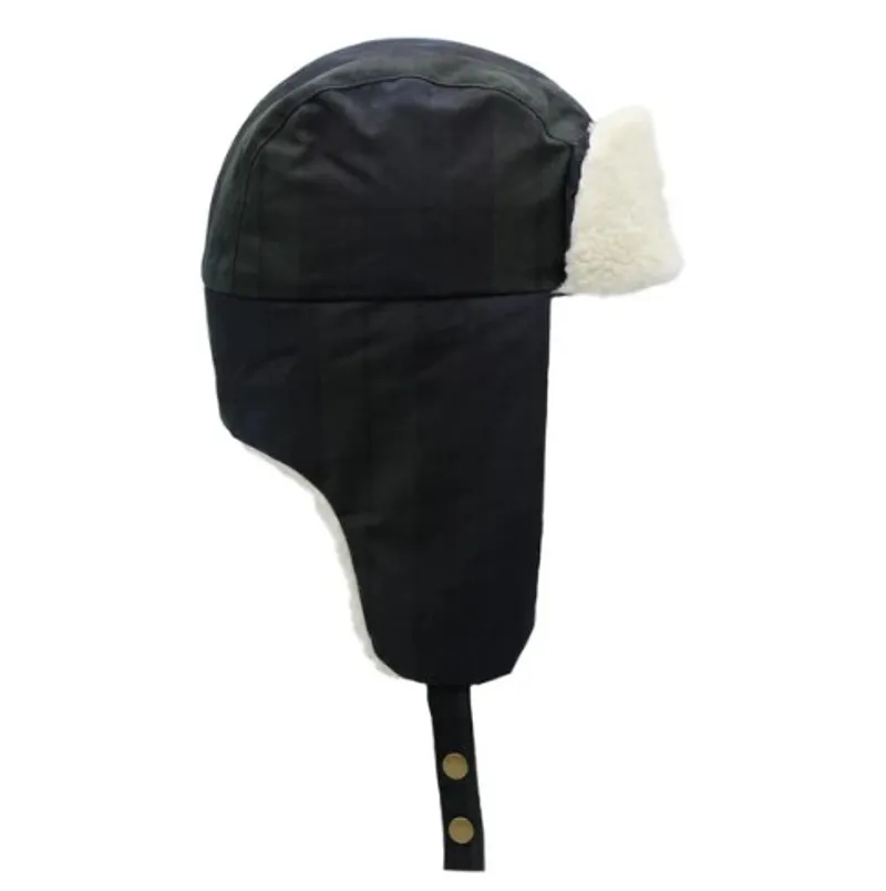 Heather Hats Fraser Wax and Borg Trapper Hat in Black